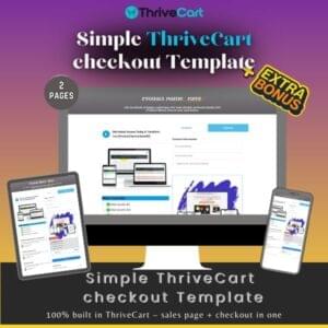 Simple ThriveCart checkout Template